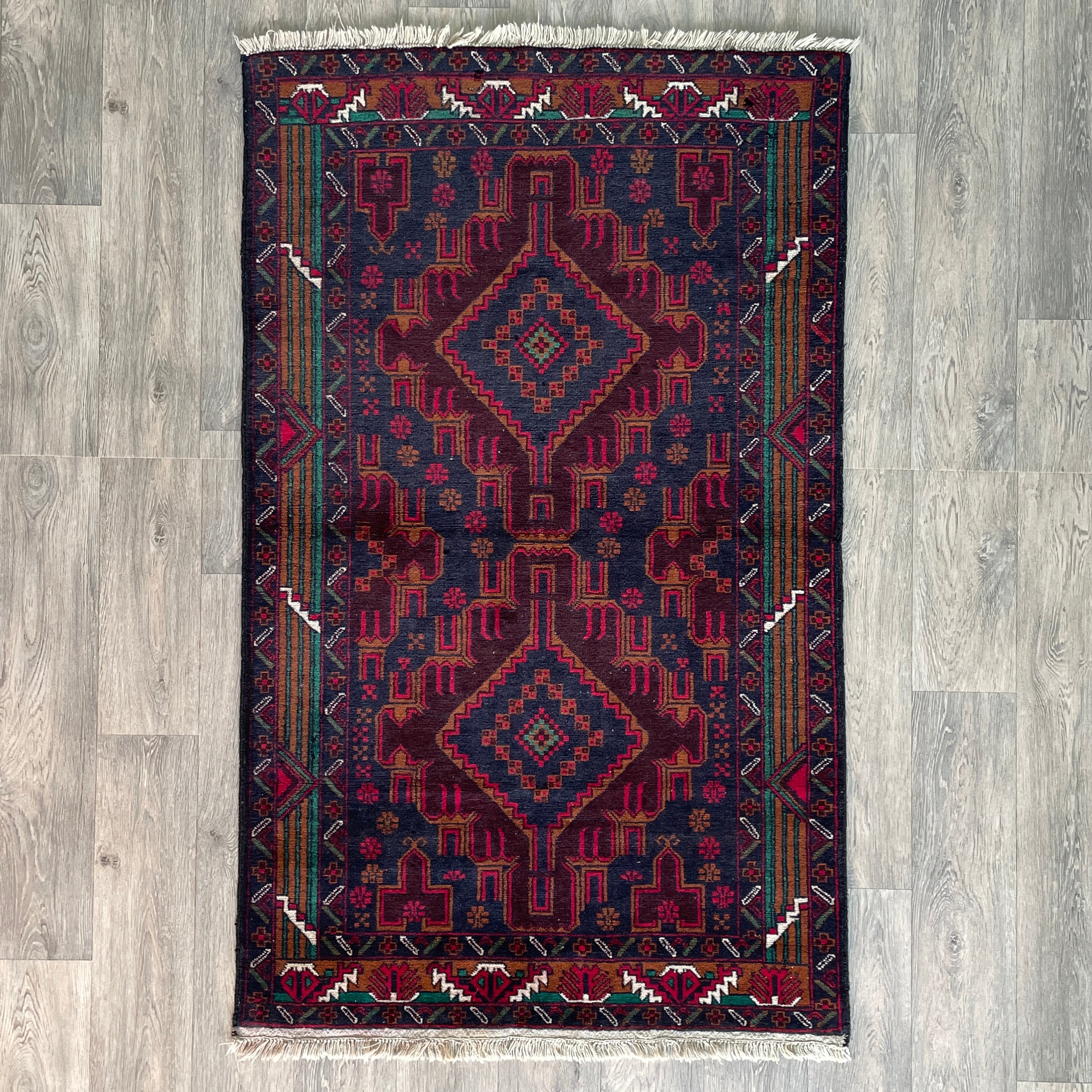 Old Afghan Baluch Rug c. 1980
