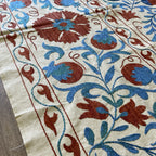 Uzbek Suzani Bed Throw