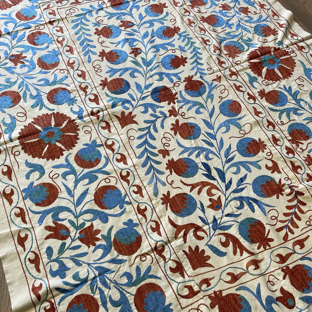 Uzbek Suzani Bed Throw