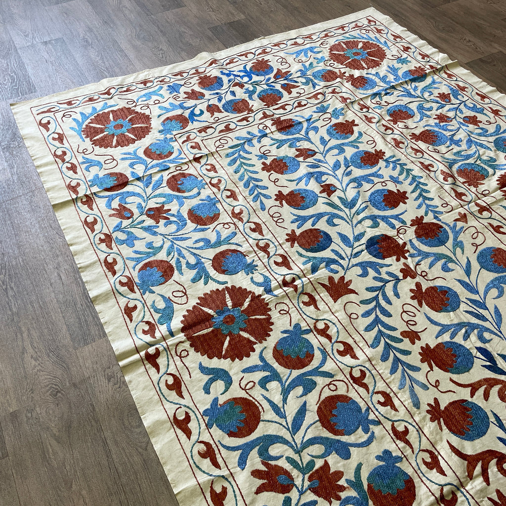 Uzbek Suzani Bed Throw