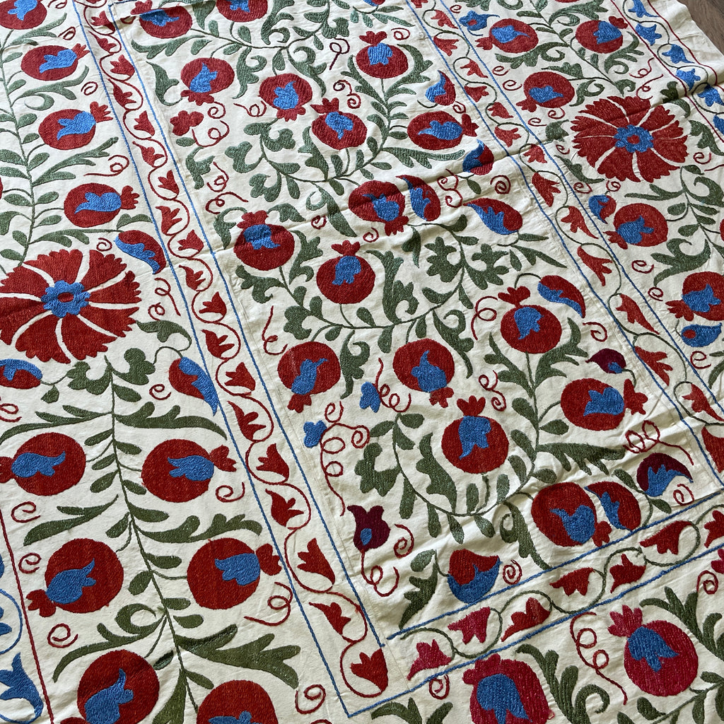 Uzbek Suzani Bed Throw