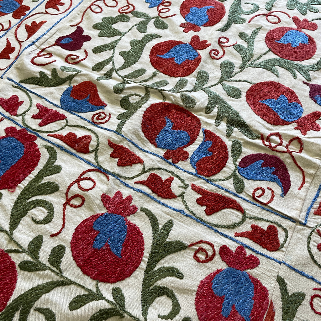 Uzbek Suzani Bed Throw