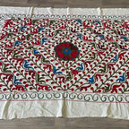 Afghan 'Sheberghan' Suzani Bed Throw