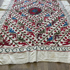 Afghan 'Sheberghan' Suzani Bed Throw