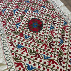 Afghan 'Sheberghan' Suzani Bed Throw