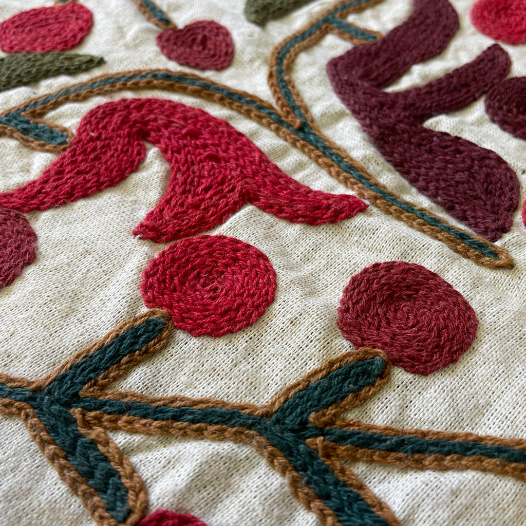 Afghan 'Sheberghan' Suzani Bed Throw