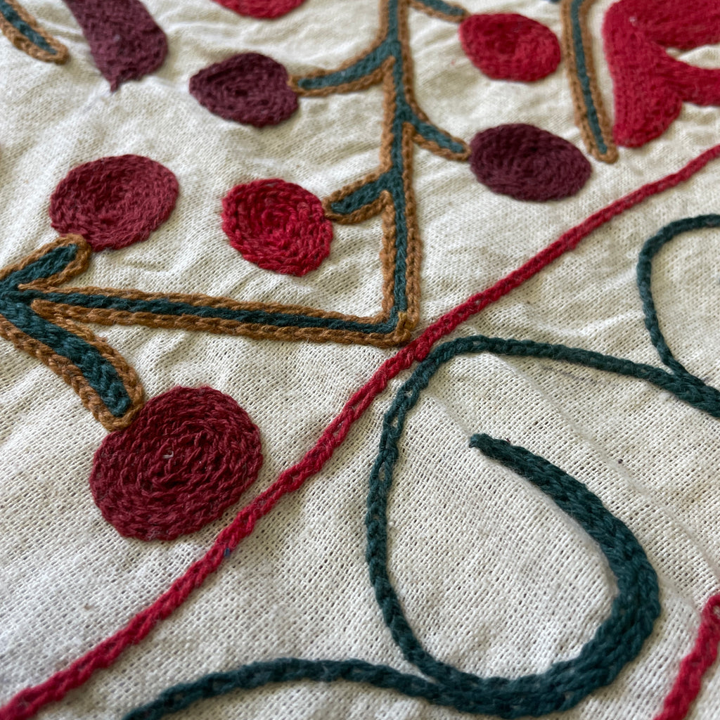 Afghan 'Sheberghan' Suzani Bed Throw