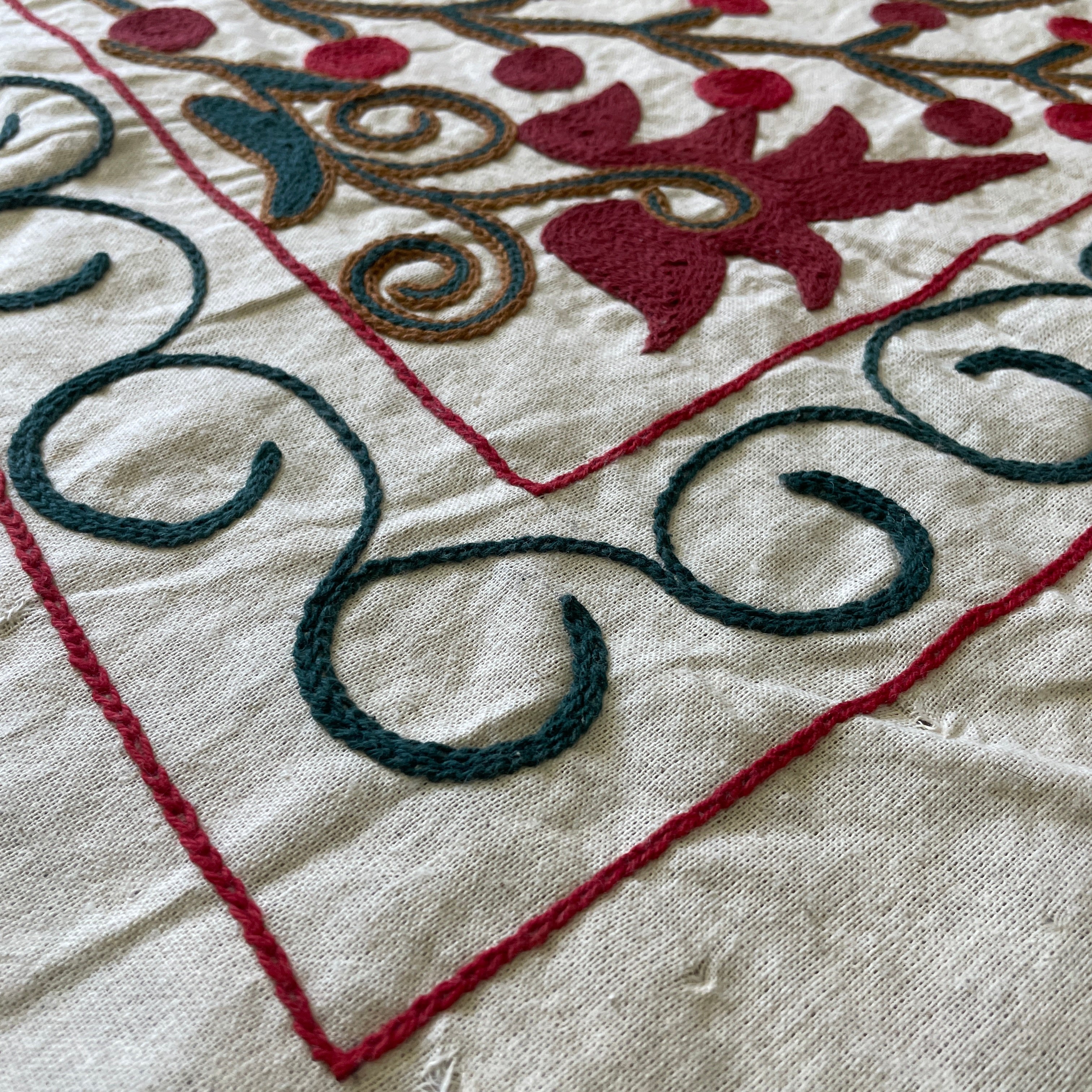 Afghan 'Sheberghan' Suzani Bed Throw