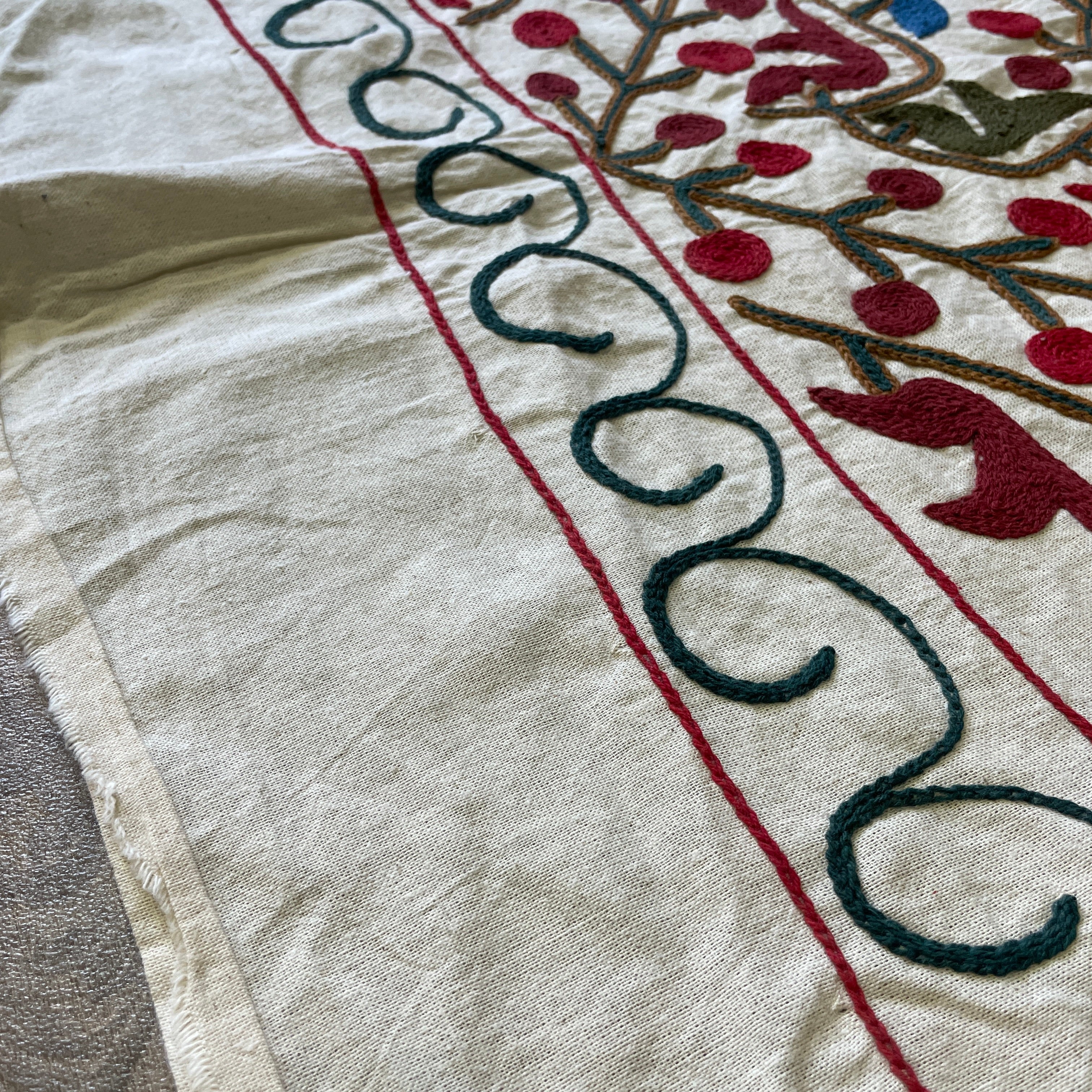 Afghan 'Sheberghan' Suzani Bed Throw