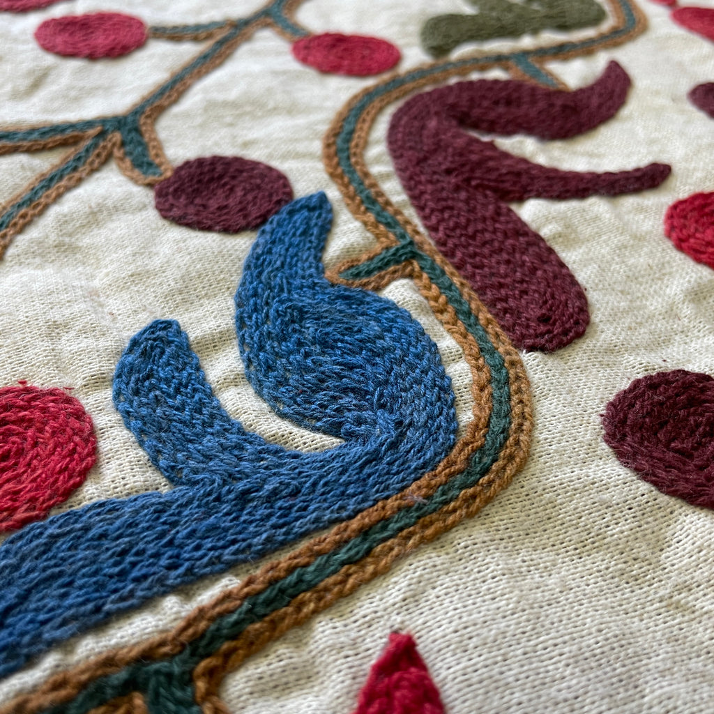 Afghan 'Sheberghan' Suzani Bed Throw