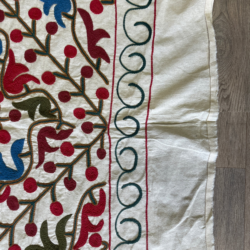Afghan 'Sheberghan' Suzani Bed Throw