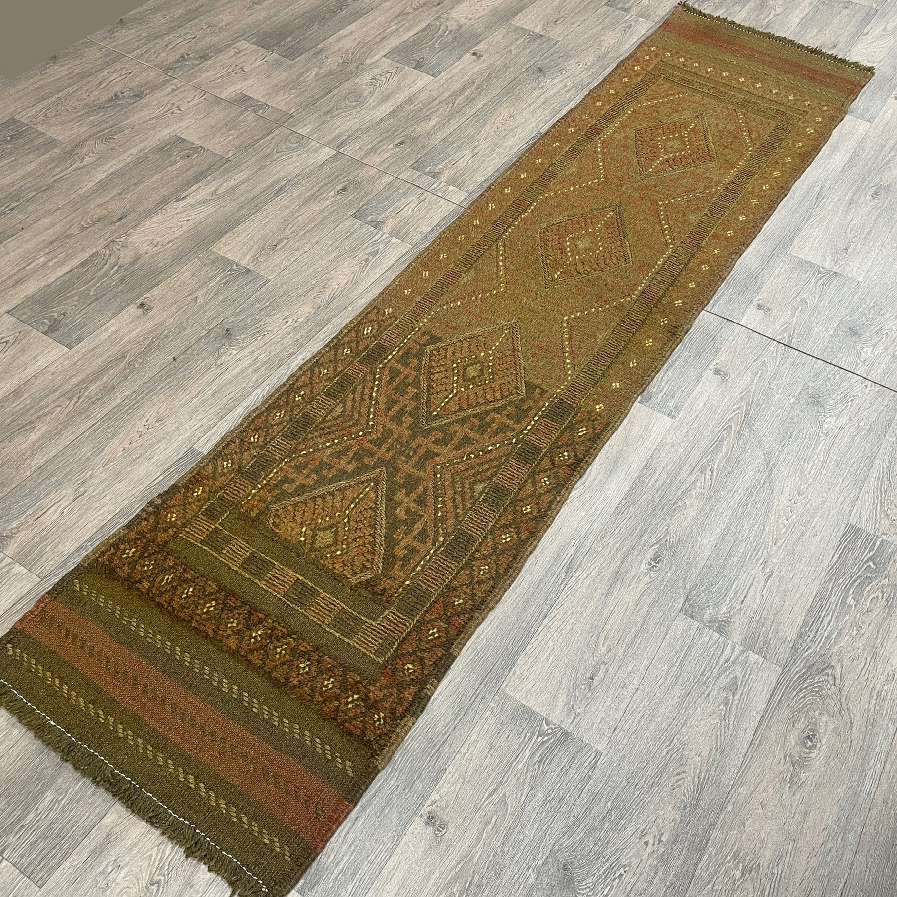 252 x 57 cm | Afghan Mushwani Runner - Khorasan Rugs
