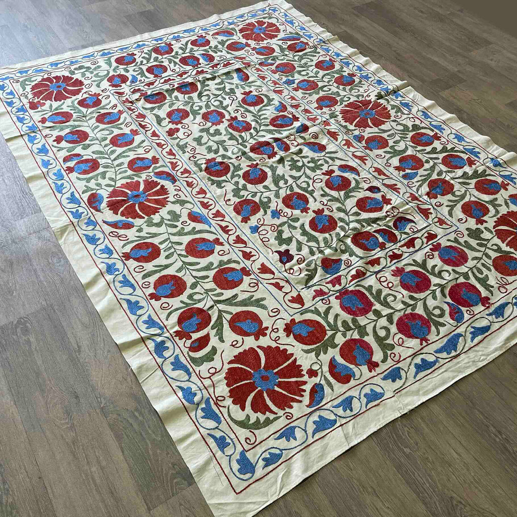 Uzbek Suzani Bed Throw