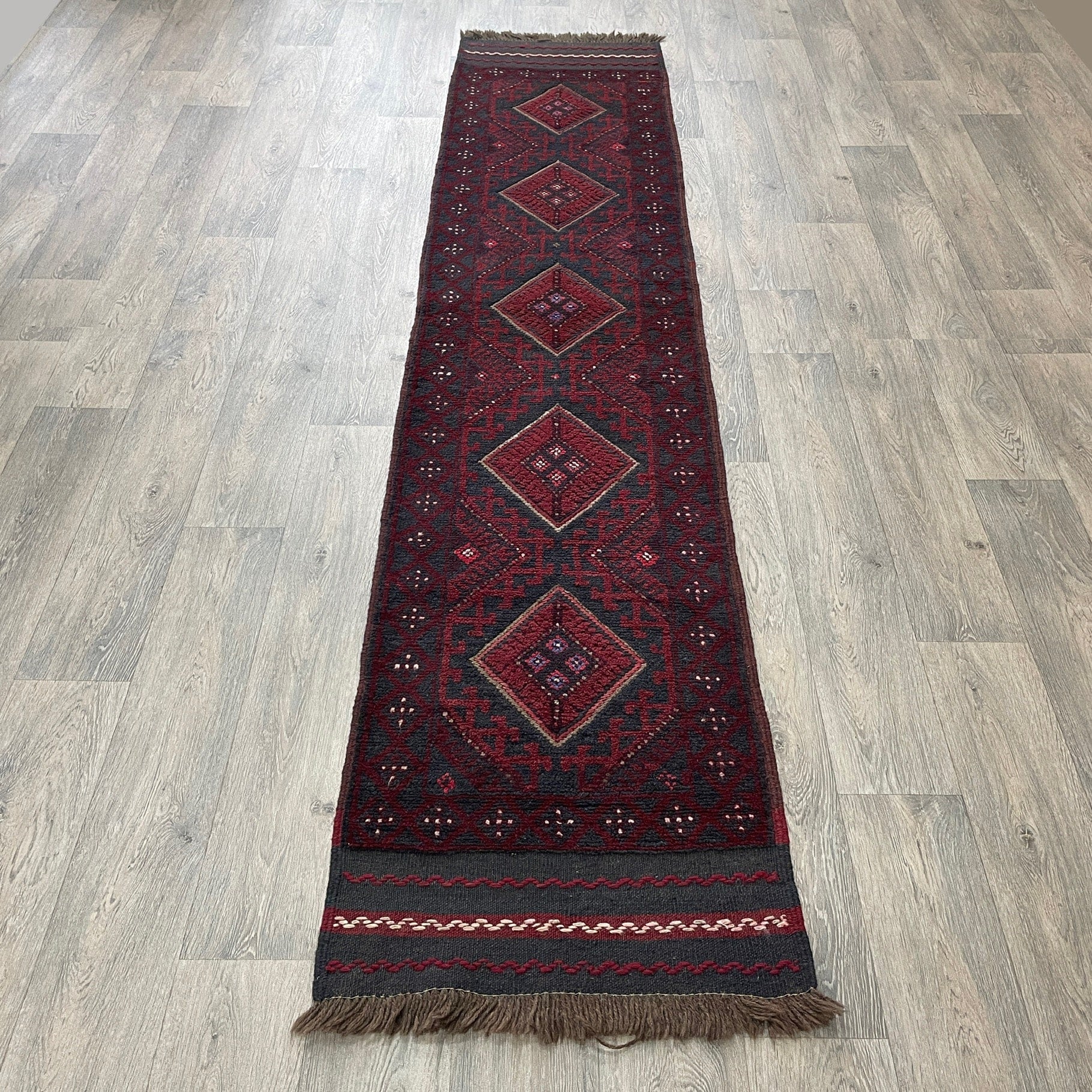 282 x 59 cm | Afghan Mushwani Runner - Khorasan Rugs