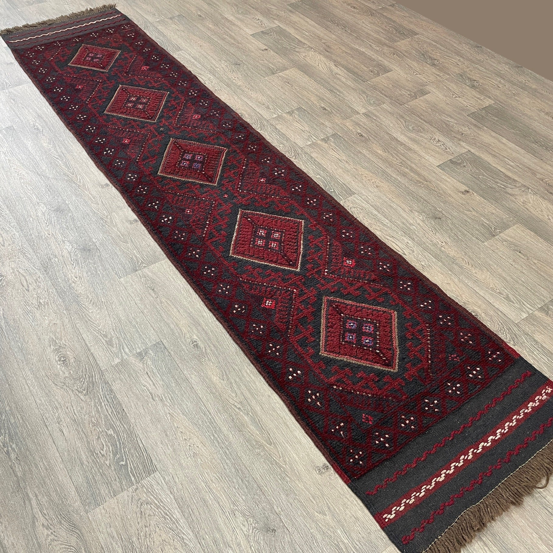 282 x 59 cm | Afghan Mushwani Runner - Khorasan Rugs