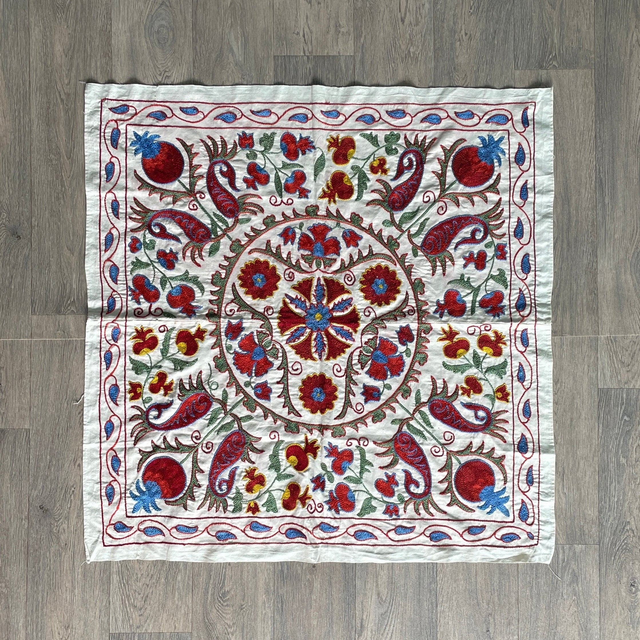 Uzbek Suzani Table Throw