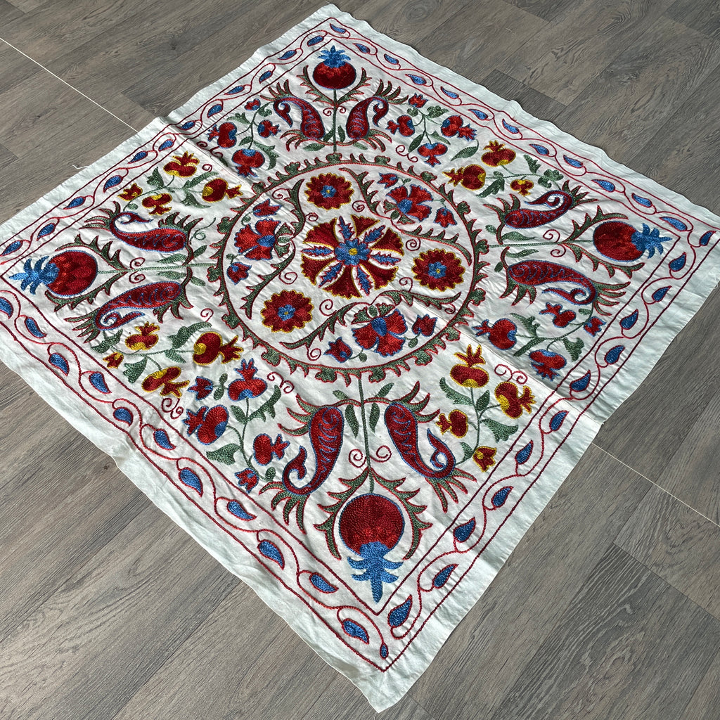 Uzbek Suzani Table Throw