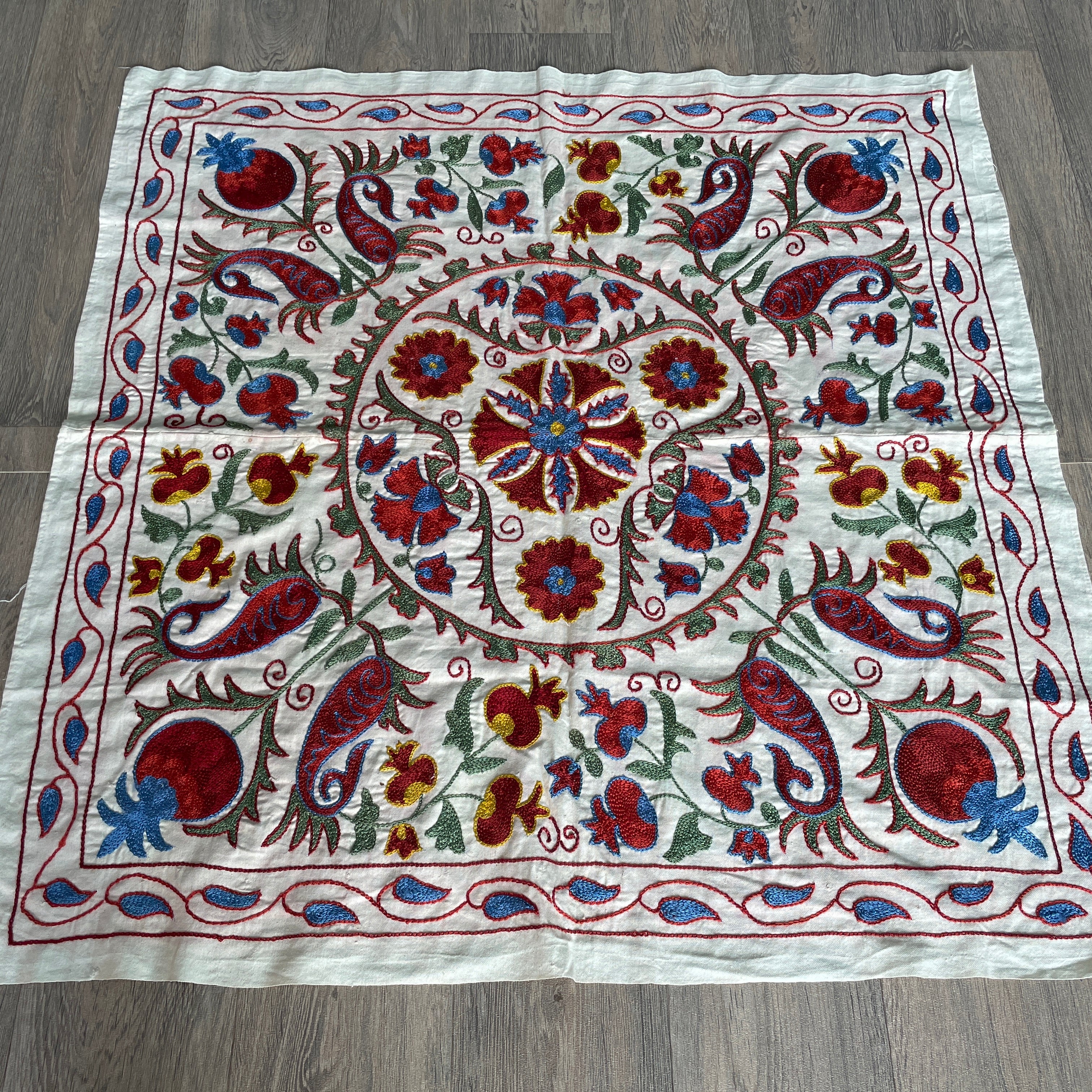 Uzbek Suzani Table Throw