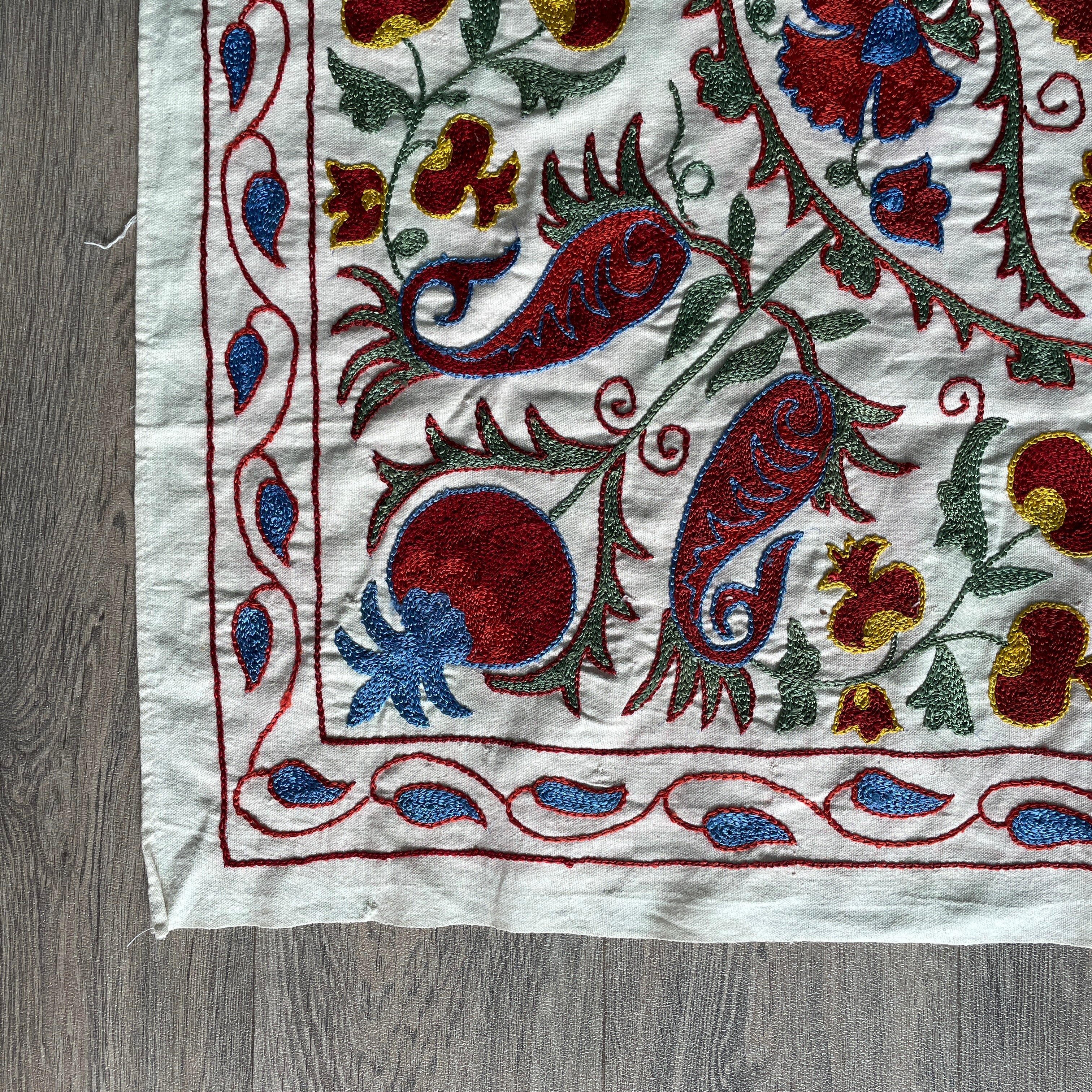Uzbek Suzani Table Throw