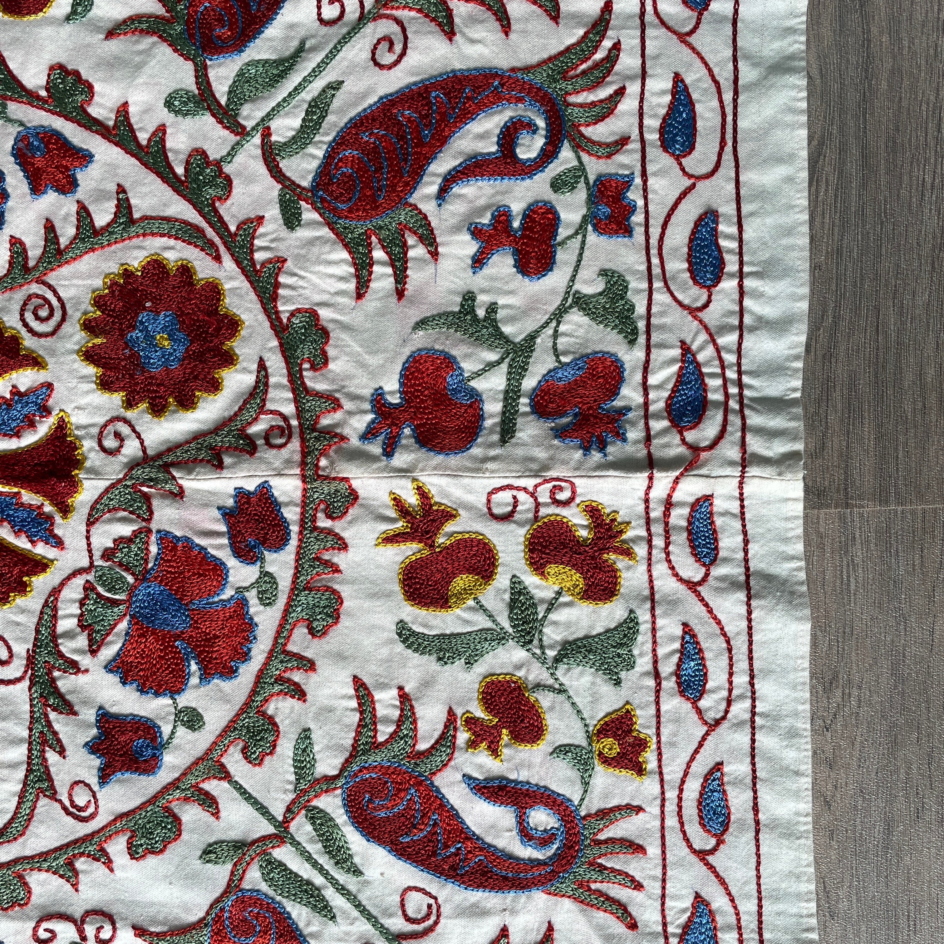 Uzbek Suzani Table Throw
