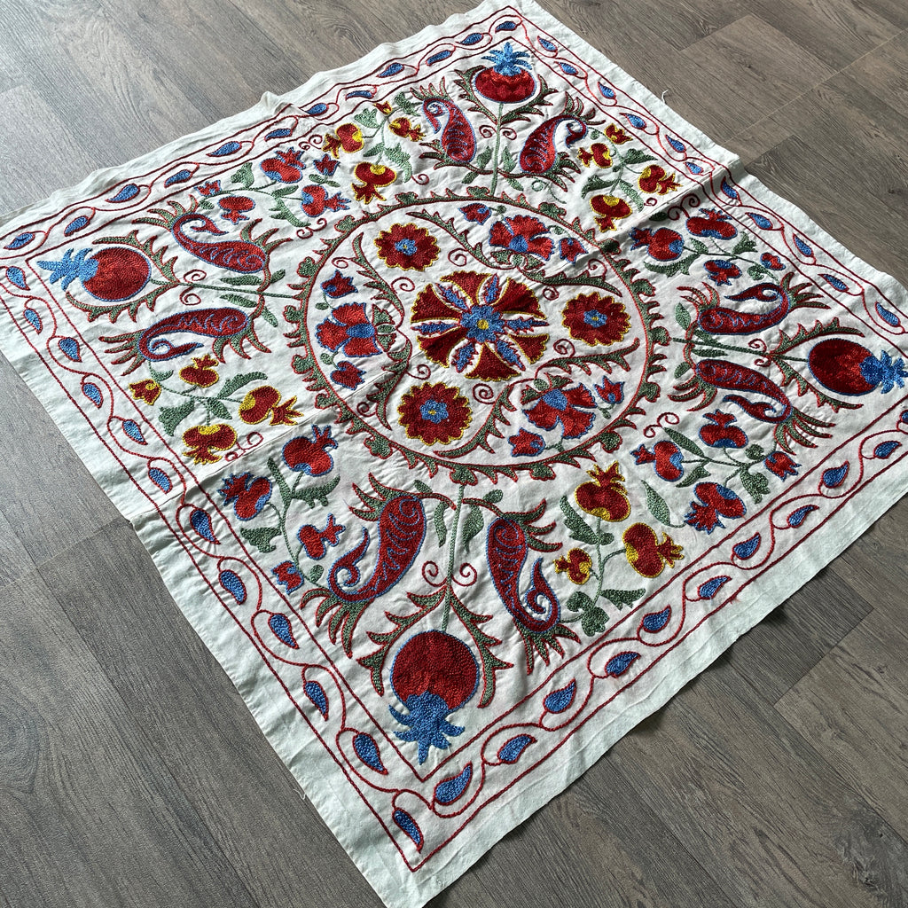 Uzbek Suzani Table Throw
