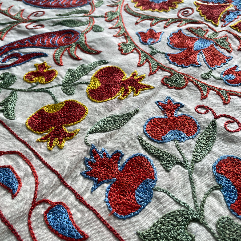 Uzbek Suzani Table Throw