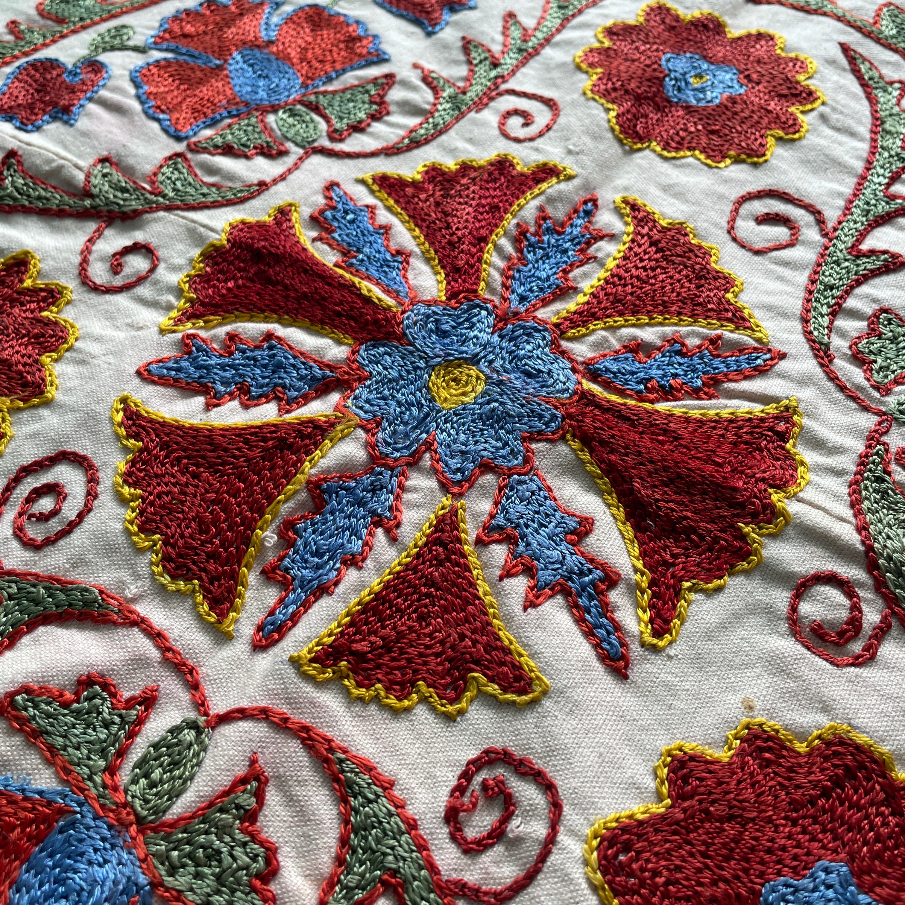 Uzbek Suzani Table Throw