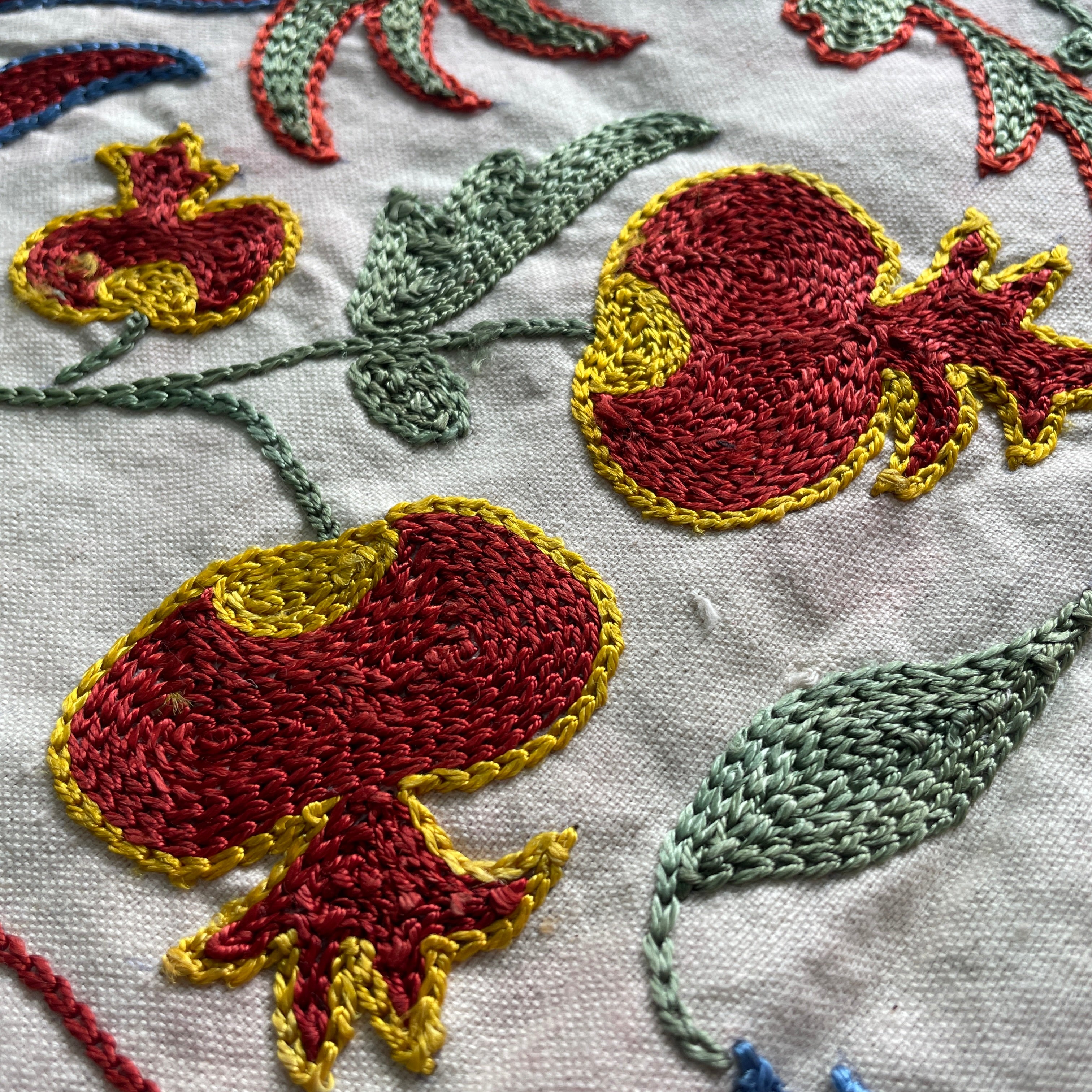 Uzbek Suzani Table Throw