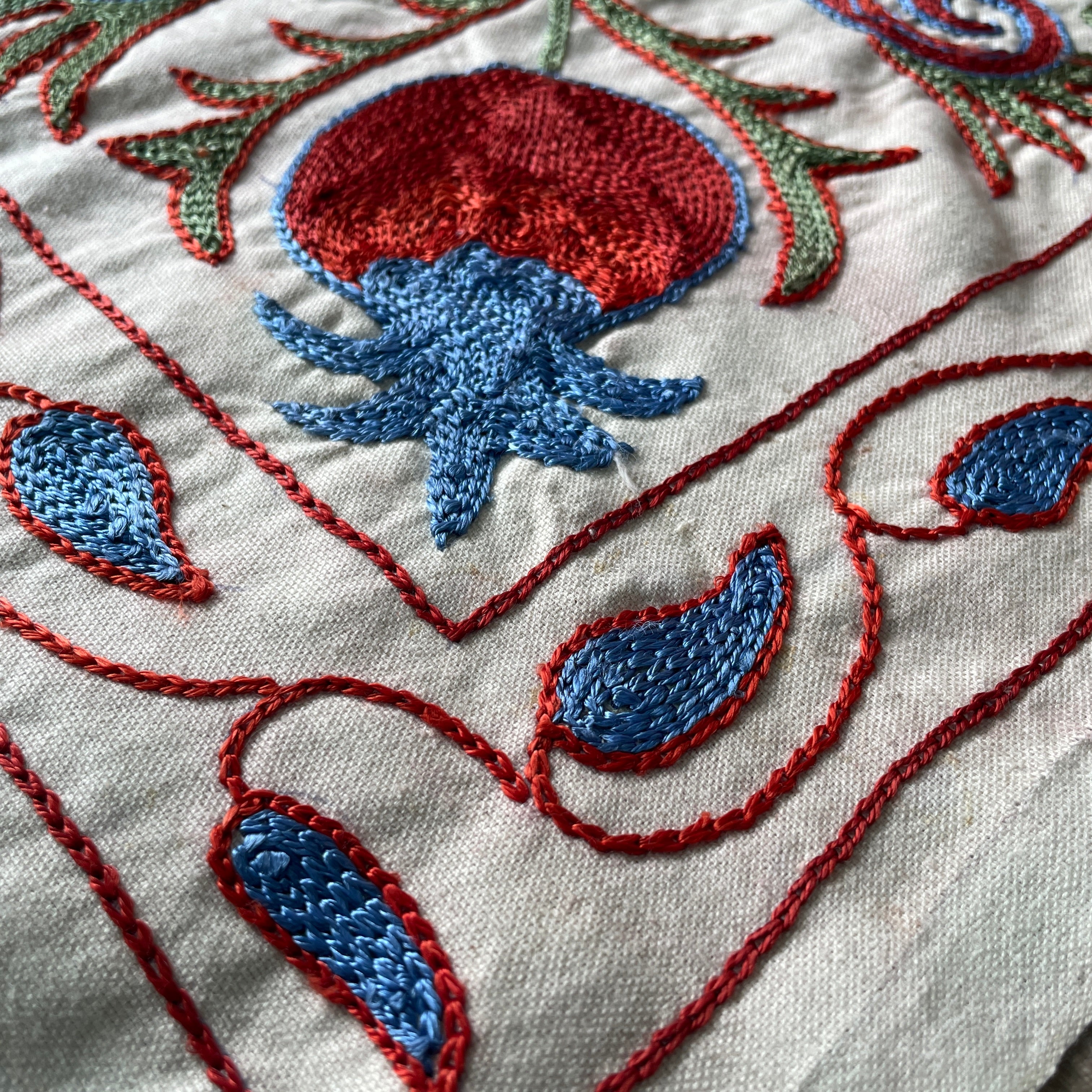 Uzbek Suzani Table Throw