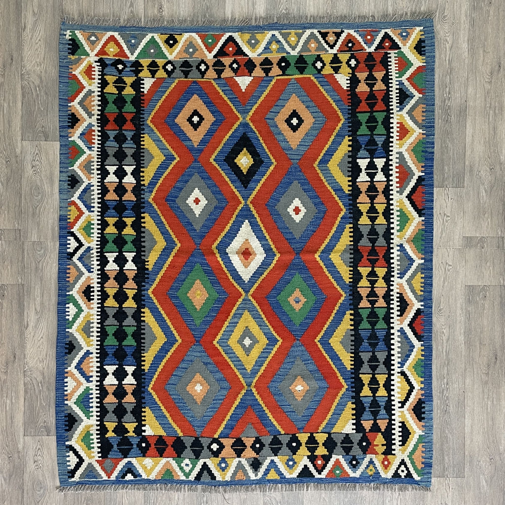 197 x 156 cm | Afghan Kilim Rug - Khorasan Rugs