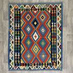 197 x 156 cm | Afghan Kilim Rug - Khorasan Rugs