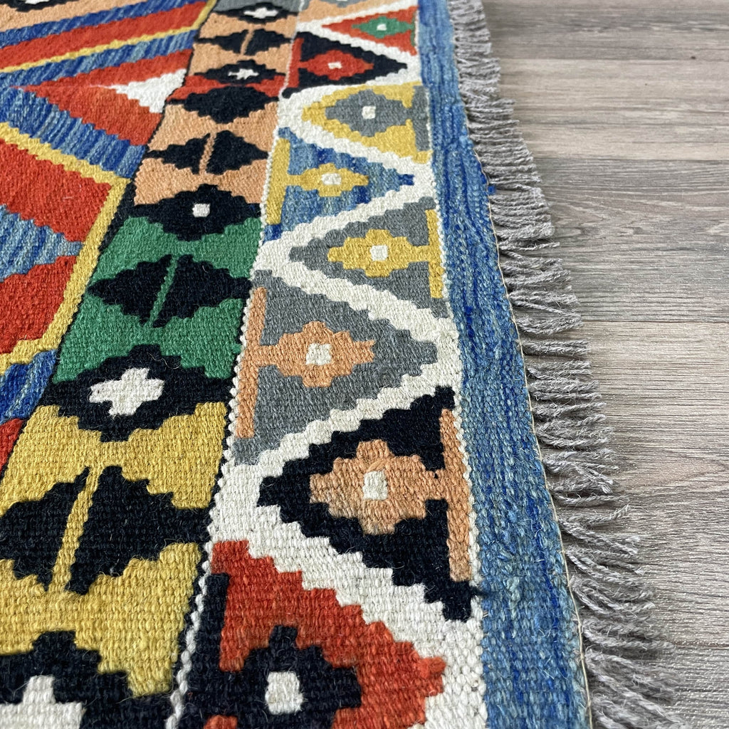 197 x 156 cm | Afghan Kilim Rug - Khorasan Rugs
