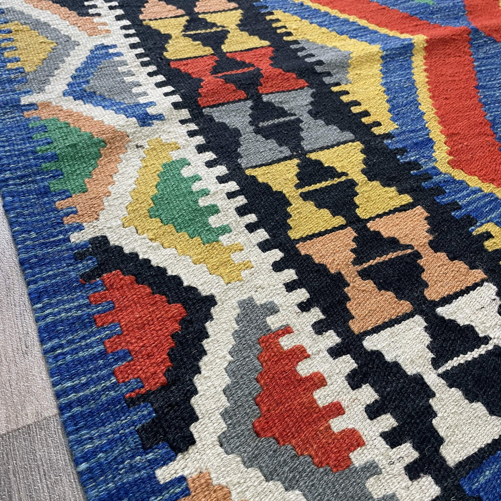 197 x 156 cm | Afghan Kilim Rug - Khorasan Rugs