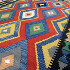 197 x 156 cm | Afghan Kilim Rug - Khorasan Rugs