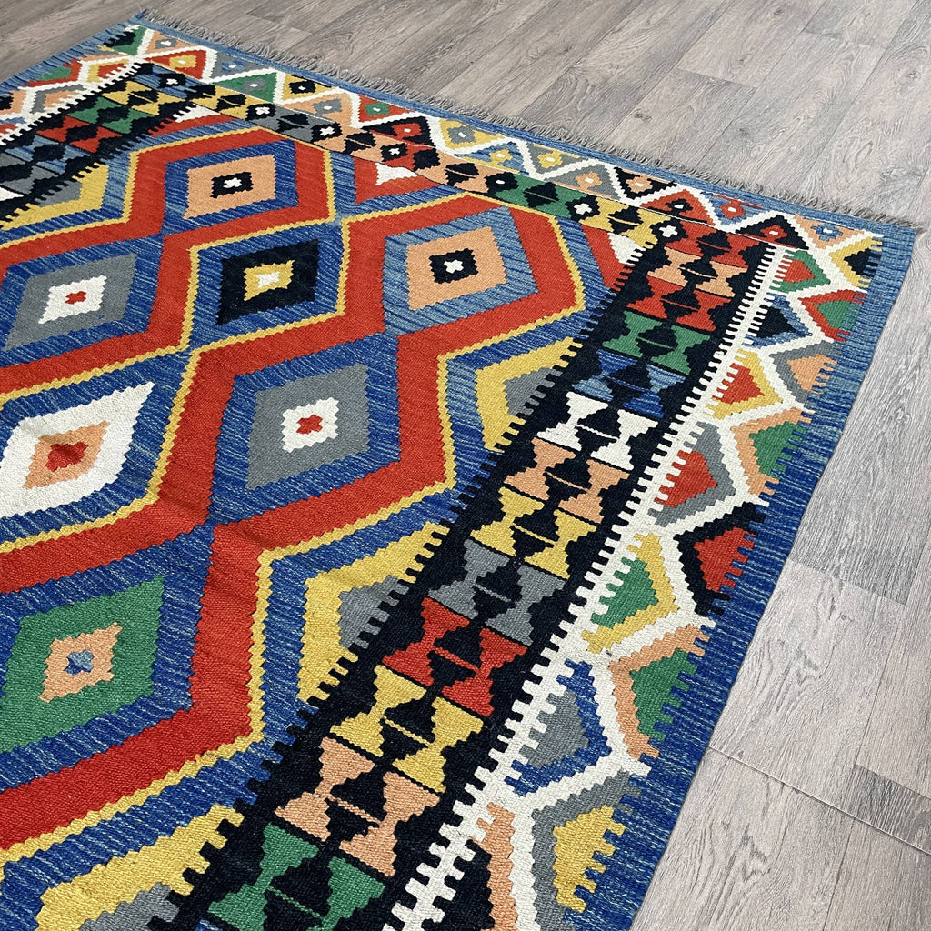 197 x 156 cm | Afghan Kilim Rug - Khorasan Rugs