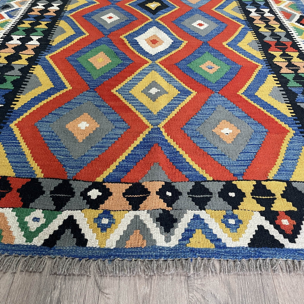 197 x 156 cm | Afghan Kilim Rug - Khorasan Rugs