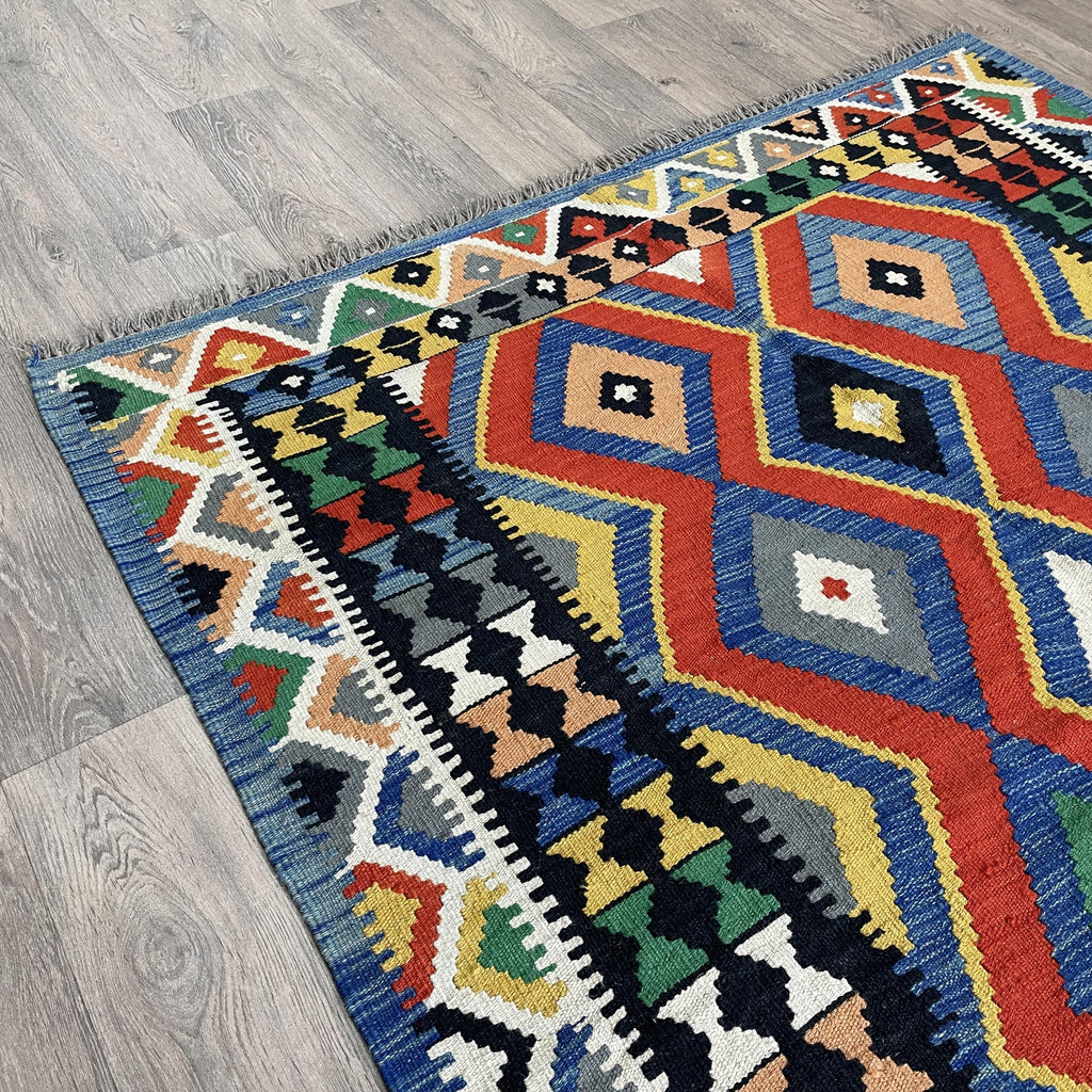 197 x 156 cm | Afghan Kilim Rug - Khorasan Rugs