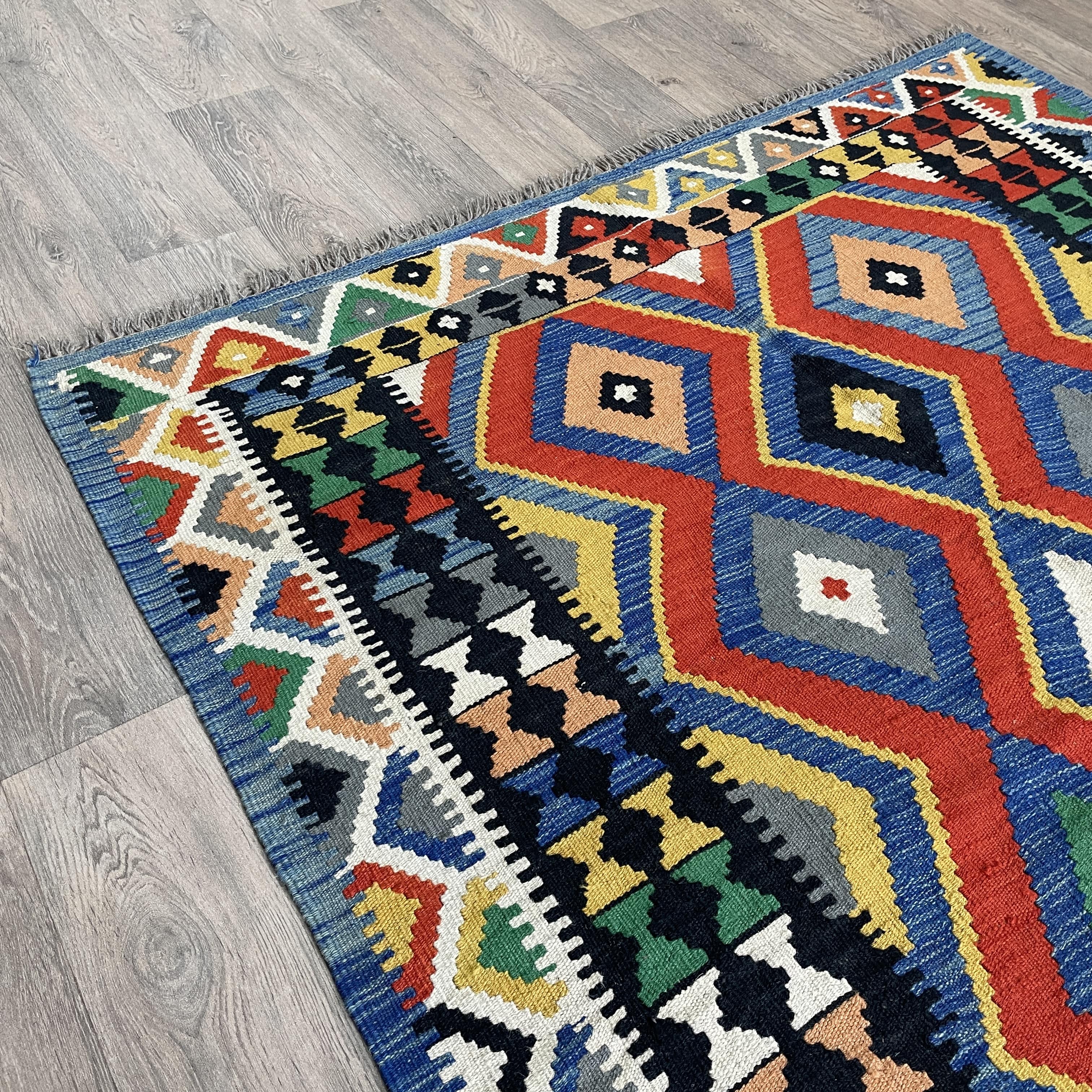 197 x 156 cm | Afghan Kilim Rug - Khorasan Rugs