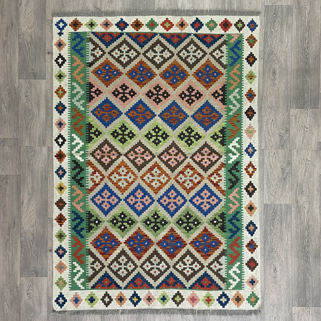 187 x 127 cm | Afghan Kilim Rug - Khorasan Rugs