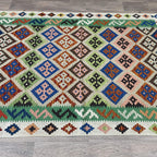 187 x 127 cm | Afghan Kilim Rug - Khorasan Rugs