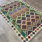 187 x 127 cm | Afghan Kilim Rug - Khorasan Rugs