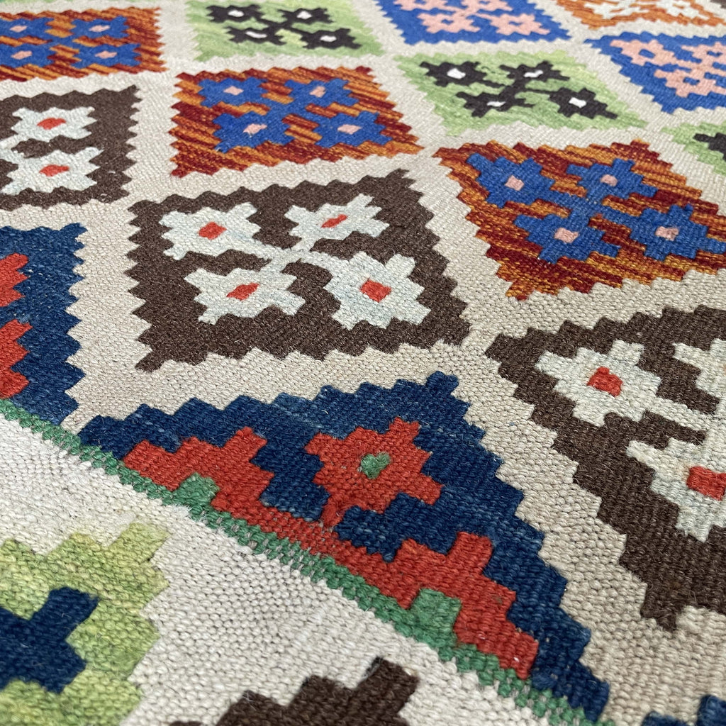 187 x 127 cm | Afghan Kilim Rug - Khorasan Rugs