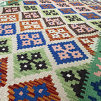 187 x 127 cm | Afghan Kilim Rug - Khorasan Rugs