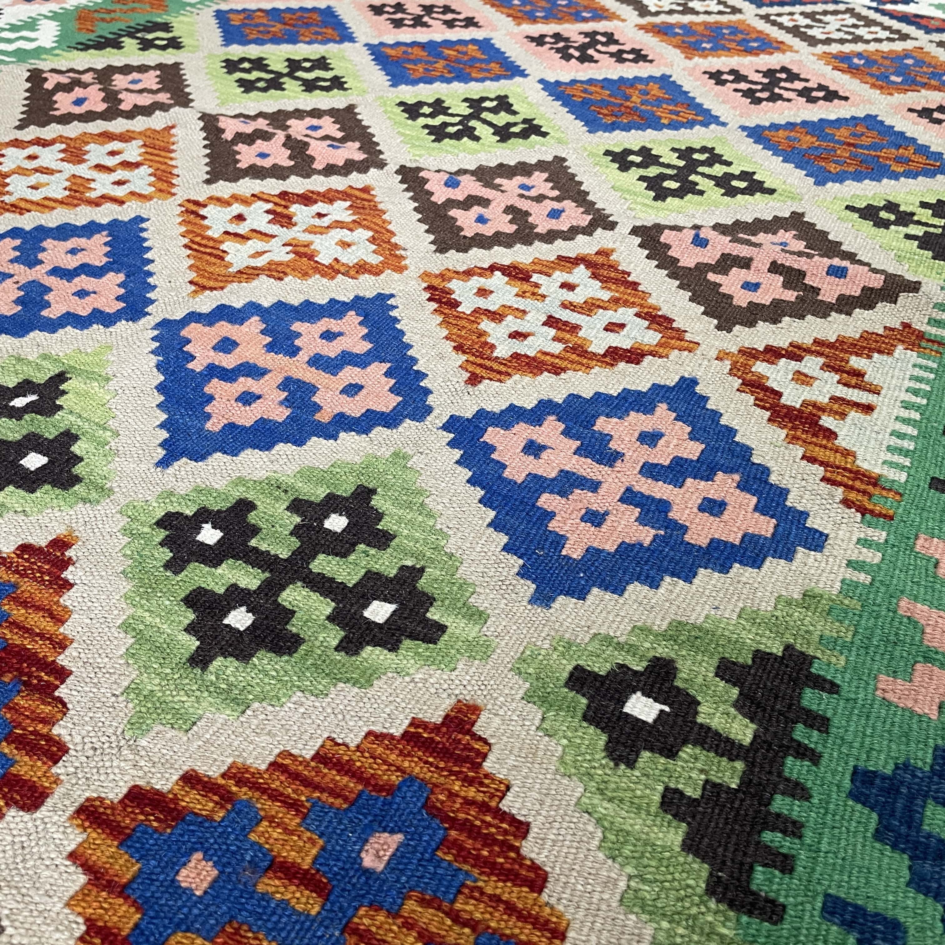 187 x 127 cm | Afghan Kilim Rug - Khorasan Rugs