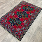 Old Afghan Herati Baluch Rug c. 1980