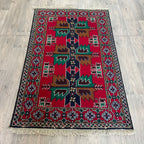Old Afghan Herati Baluch Rug c. 1980