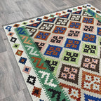 187 x 127 cm | Afghan Kilim Rug - Khorasan Rugs