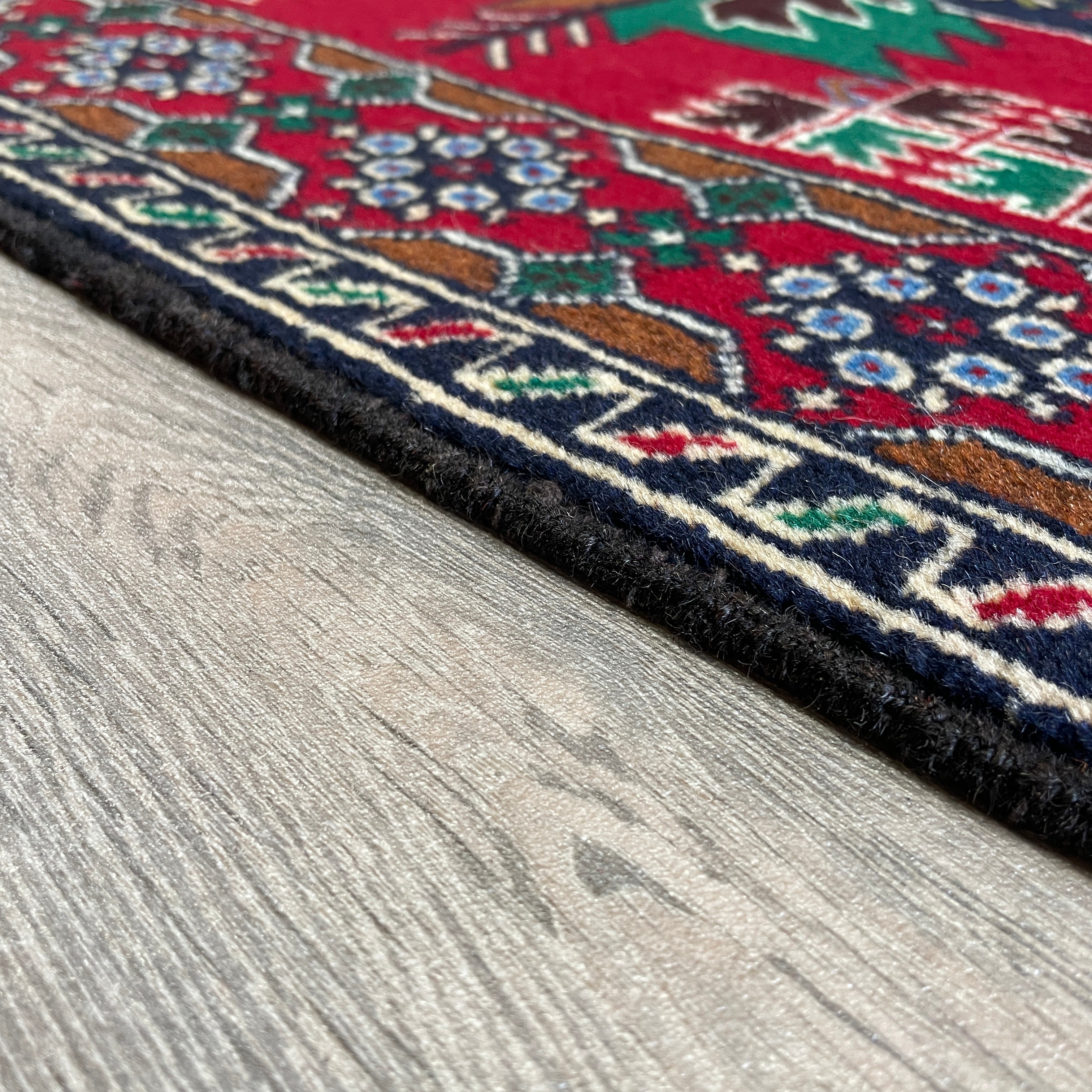 Old Afghan Herati Baluch Rug c. 1980