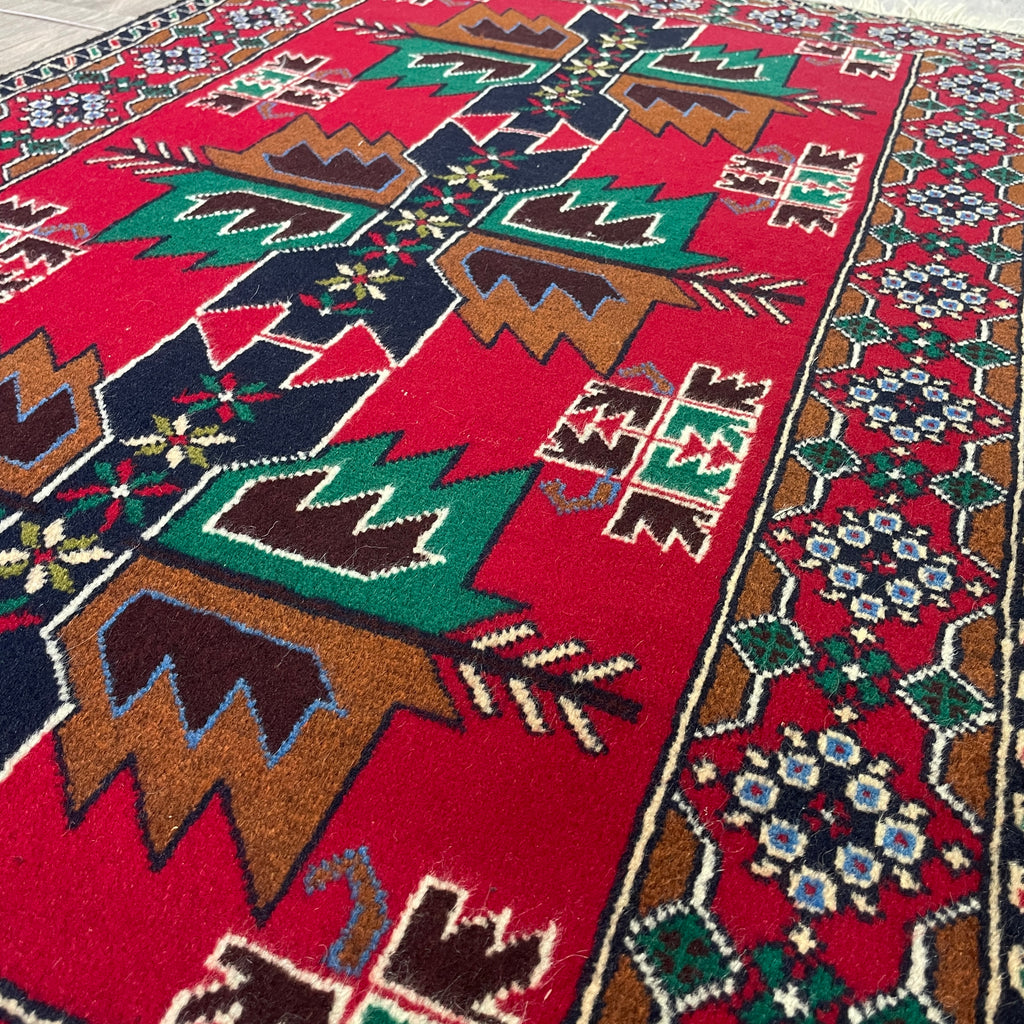 Old Afghan Herati Baluch Rug c. 1980