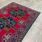 Old Afghan Herati Baluch Rug c. 1980